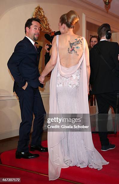 Jan-Josef Liefers and his wife Anna Loos during the Gala Spa Awards 2015 at Brenners Park-Hotel & Spa on March 21, 2015 in Baden-Baden, Germany.