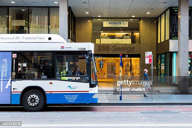 public transport. - sydney buses stock pictures, royalty-free photos & images