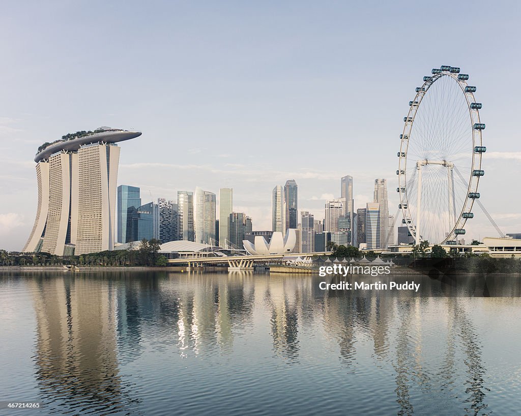 Singapore skyline, at dawn