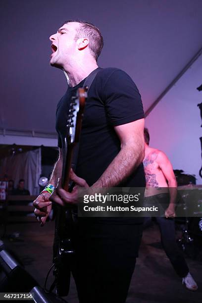 Ceremony performs onstage at the Converse x Thrasher showcase during the 2015 SXSW Music, Film + Interactive Festival at The Gypsy on March 21, 2015...