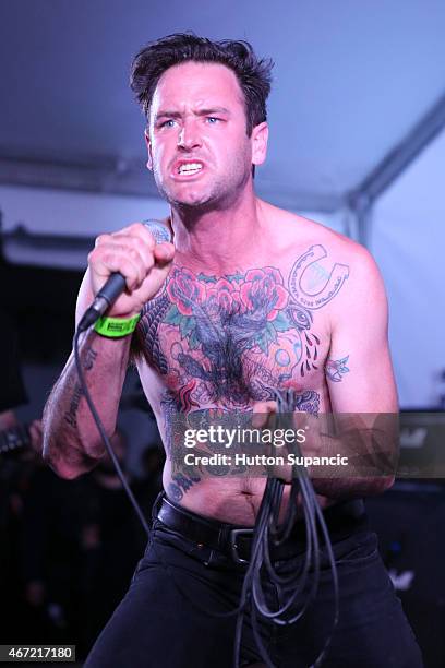 Ceremony performs onstage at the Converse x Thrasher showcase during the 2015 SXSW Music, Film + Interactive Festival at The Gypsy on March 21, 2015...