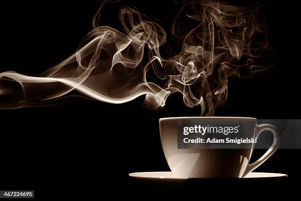 cup of coffee (tea) - coffee white background stock pictures, royalty-free photos & images