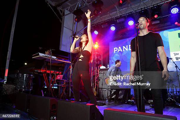 San Fermin onstage during the PANDORA Discovery Den SXSW on March 21, 2015 in Austin, Texas.