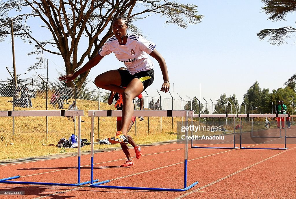 Ethiopian athletes' training session in Arsi Zone