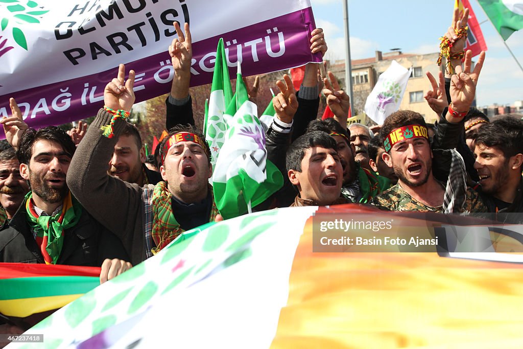 Thousands of people celebrated the Newroz in Ankara, Turkey...