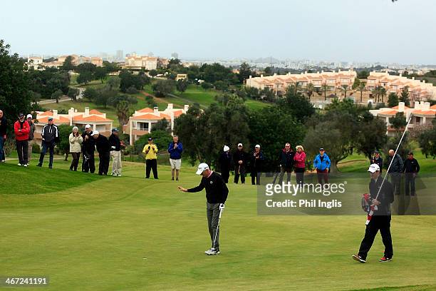 Andrew Murray of England in action during the final round of the European Senior Tour Qualifying School Finals played at Vale da Pinta, Pestana Golf...