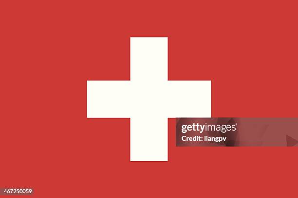 flagge der schweiz - schweizer flagge stock-grafiken, -clipart, -cartoons und -symbole