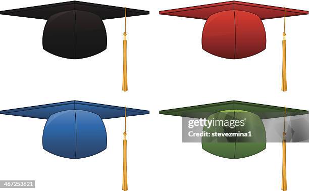 degree hats - multiple hats stock illustrations