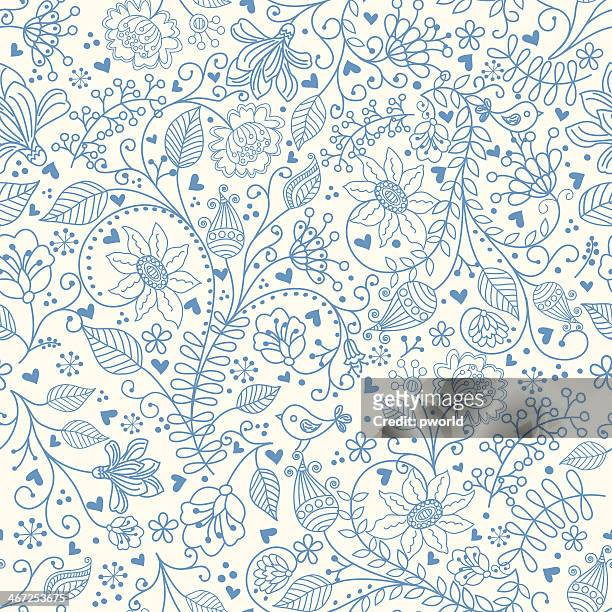 floral pattern . - floral pattern stock illustrations