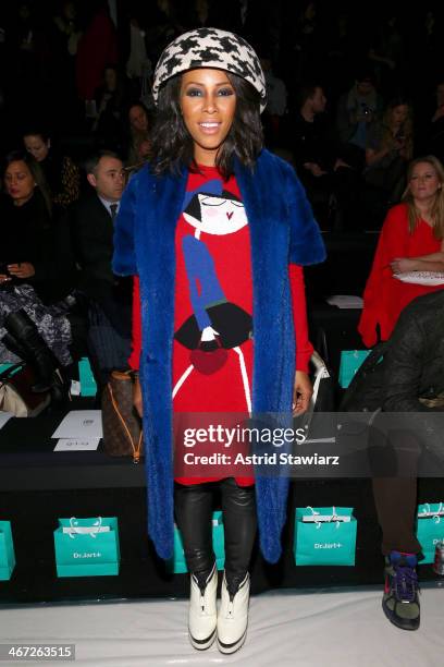 Stylist June Ambrose attends Richard Chai fashion show during Mercedes-Benz Fashion Week Fall 2014 at The Salon at Lincoln Center on February 6, 2014...