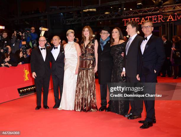 The International jury of the 64rd Berlinale film festival president of the jury James Schamus, Chinese actor Tony Leung, Danish actress Trine...