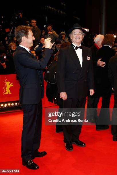 Edward Norton and Bill Murray attend 'The Grand Budapest Hotel' Premiere and opening ceremony during the 64th Berlinale International Film Festival...