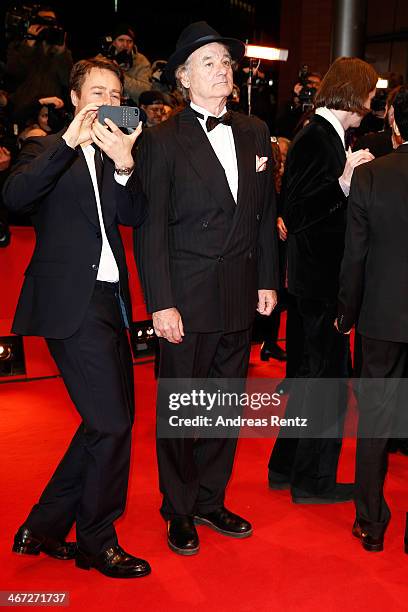 Edward Norton and Bill Murray attend 'The Grand Budapest Hotel' Premiere and opening ceremony during the 64th Berlinale International Film Festival...