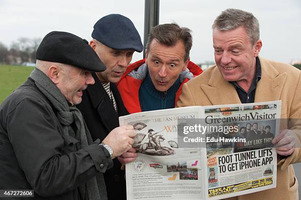 Chris Foreman, Mark Bedford, Daniel Woodgate and Graham McPherson of Madness visit Blackheath ahead of their headline gig at OnBlackheath festival on...