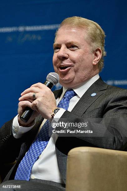 Seattle Mayor Ed Murray speaks at Municipal Strategies for Financial Empowerment, a public forum hosted by Boston Mayor Martin J. Walsh at UMass...