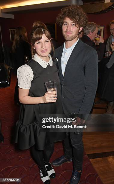 Jemima Rooper and Ben Ockrent attend a post-show drinks reception following Mel Brooks' first UK solo show "Mel Brooks: Live In London" at The Prince...