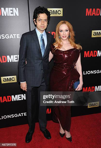 Geoffrey Arend and Christina Hendricks attend the "Mad Men" New York special screening at The Museum of Modern Art on March 22, 2015 in New York City.