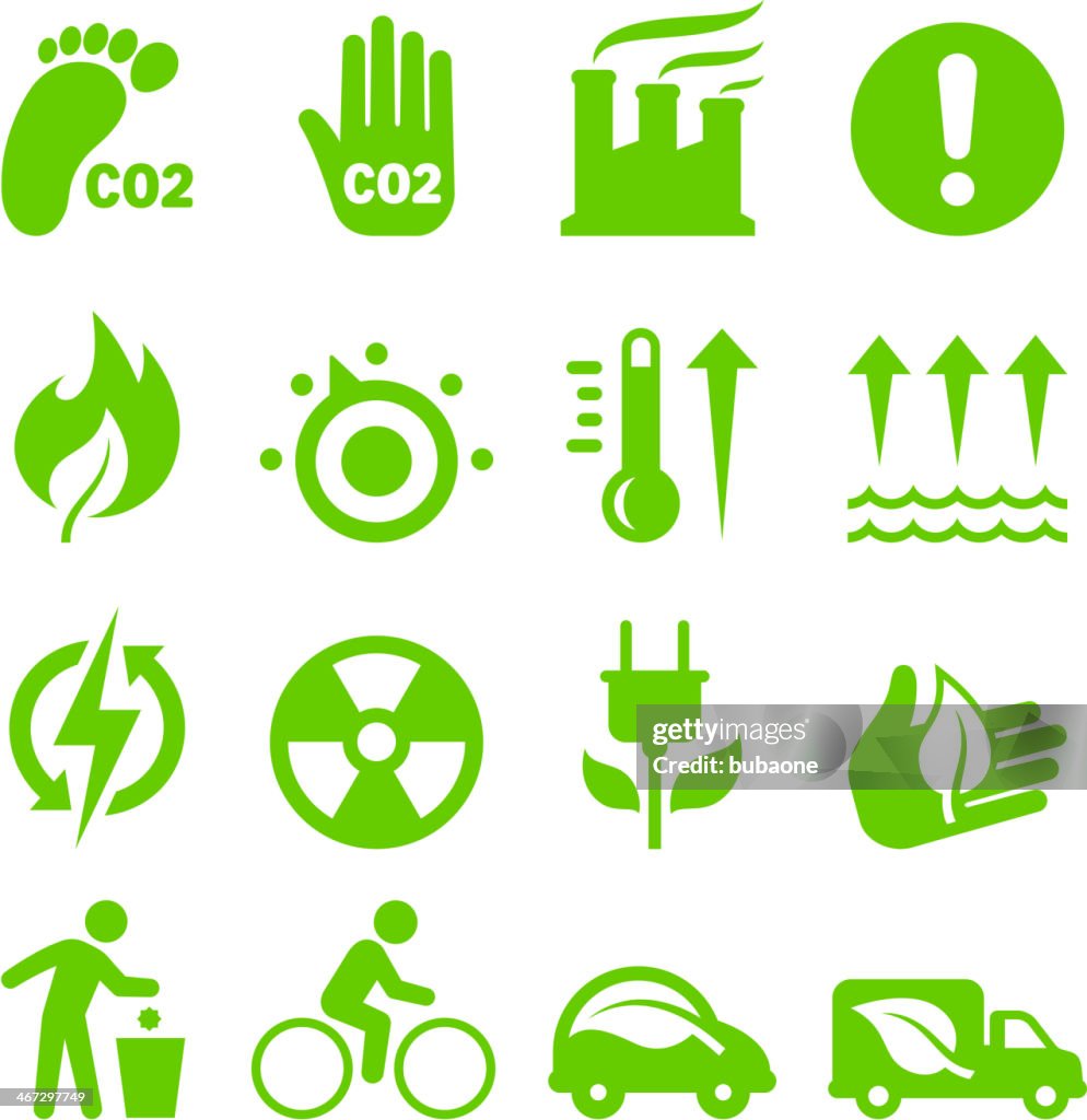 Green Energy royalty free vector interface icon set