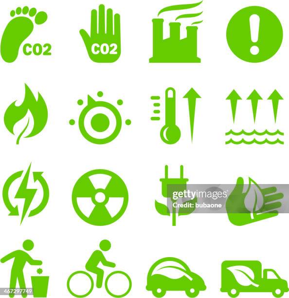 green energy royalty free vector interface icon set - temperature dial stock illustrations