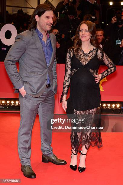 Misel Maticevic and Lavinia Wilson attend 'The Grand Budapest Hotel' Premiere during the 64th Berlinale International Film Festival at Berlinale...