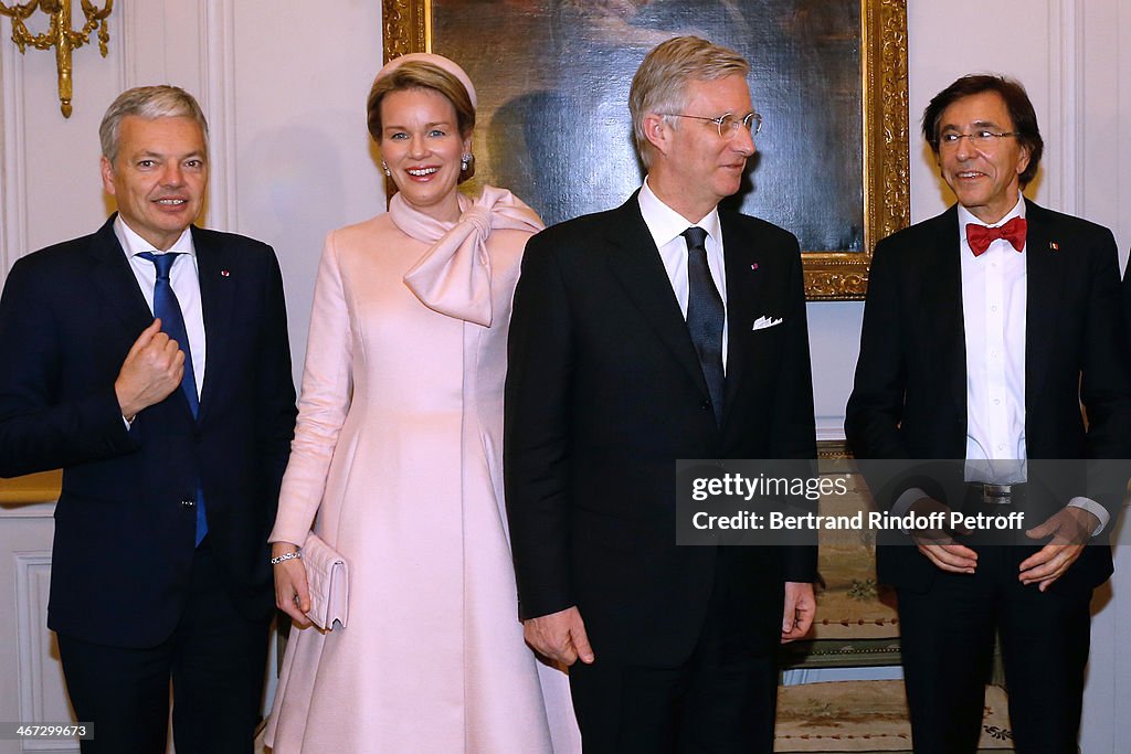King Philippe of Belgium and Queen Mathilde Of Belgium On A One Day Official Visit In Paris