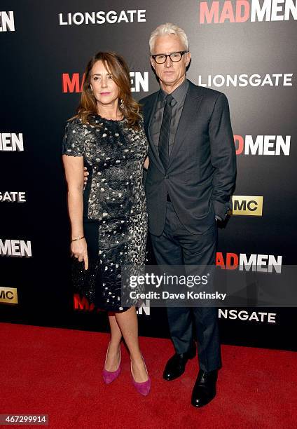 Talia Balsam and John Slattery attend the "Mad Men" New York Special Screening at The Museum of Modern Art on March 22, 2015 in New York City.