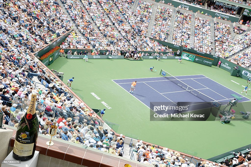 The Moet and Chandon Suite at the 2015 BNP Paribas Open - Day 14