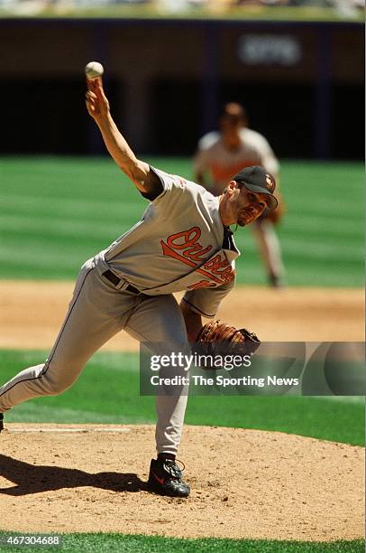 Jason Johnson of the Baltimore Orioles pitches against the Chicago White Sox on July 1, 2001.