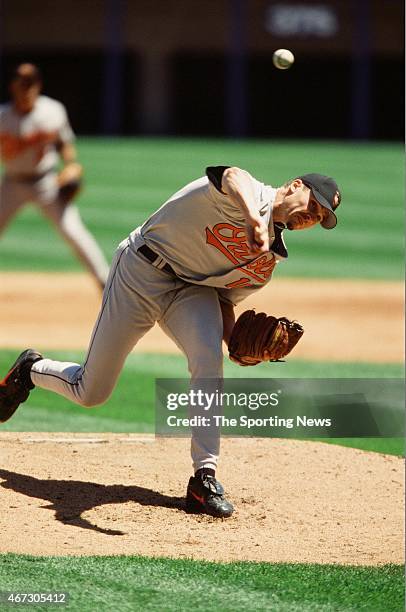Jason Johnson of the Baltimore Orioles pitches against the Chicago White Sox on July 1, 2001.