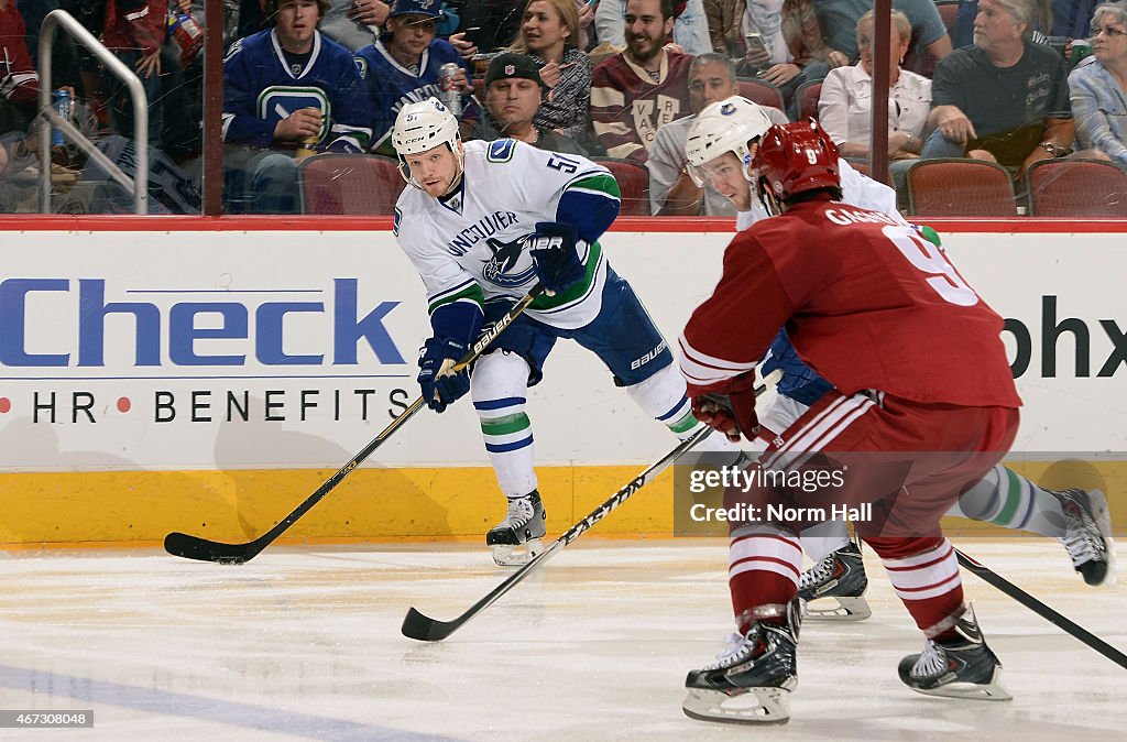 Vancouver Canucks v Arizona Coyotes