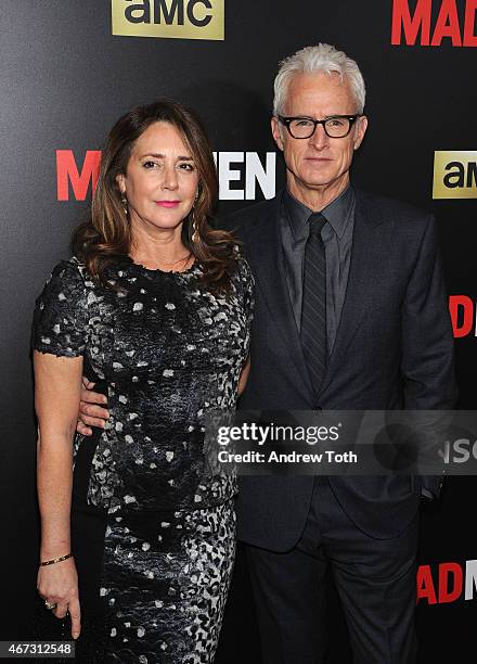 Talia Balsam and John Slattery attend the "Mad Men" New York special screening at The Museum of Modern Art on March 22, 2015 in New York City.