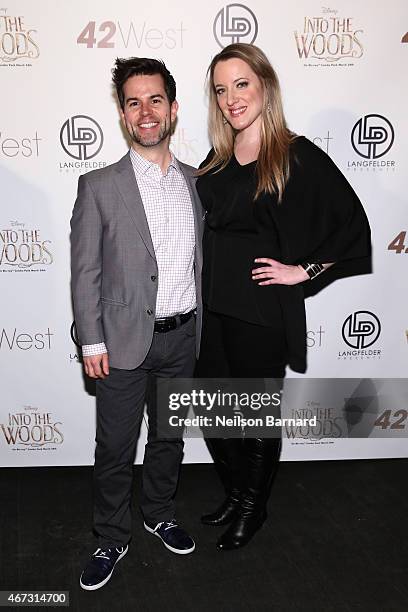 Actors Brian Sills and Abby Mueller attend Disneys Musical Birthday Tribute to Stephen Sondheim in celebration of Into the Woods in-home release...