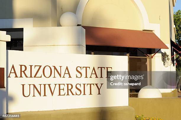 arizon state university sign - arizona state v arizona stock pictures, royalty-free photos & images