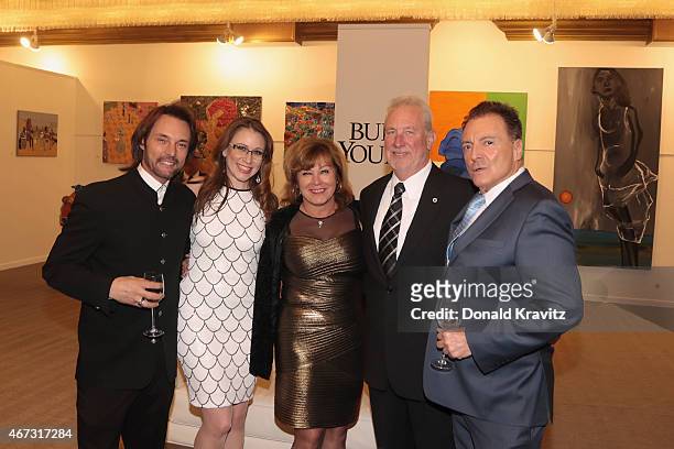James Wilder, Whitney Ullman, Kim Butler, Kevin Butler and Armand Assante attend the cocktail party before the 2015 Garden State Film Festival Awards...