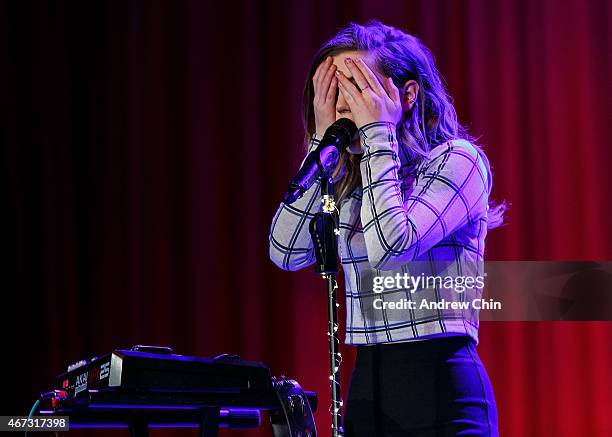 Sydney Sierota of Echosmith performs onstage at Rio Theatre on March 22, 2015 in Vancouver, Canada.