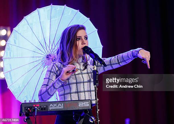 Sydney Sierota of Echosmith performs onstage at Rio Theatre on March 22, 2015 in Vancouver, Canada.
