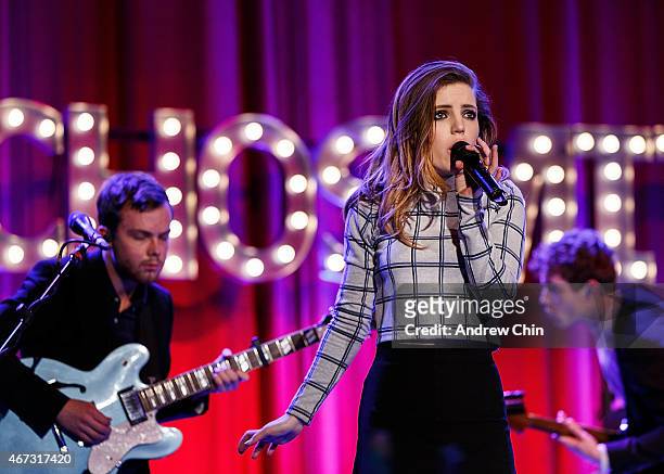 Sydney Sierota of Echosmith performs onstage at Rio Theatre on March 22, 2015 in Vancouver, Canada.