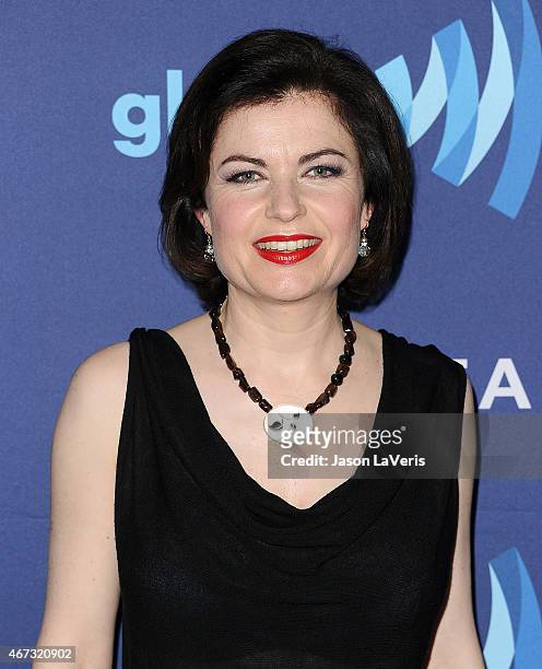 Journalist Jane Hill attends the 26th annual GLAAD Media Awards at The Beverly Hilton Hotel on March 21, 2015 in Beverly Hills, California.