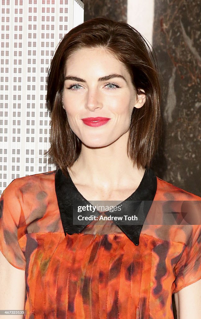 Hilary Rhoda Visits The Empire State Building To Kick Off American Heart Month