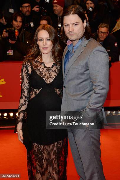 Misel Maticevic and Lavinia Wilson attend 'The Grand Budapest Hotel' Premiere during the 64th Berlinale International Film Festival at Berlinale...