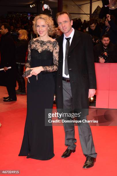 Juliane Koehler and Georg Maas attend 'The Grand Budapest Hotel' Premiere and opening ceremony during the 64th Berlinale International Film Festival...