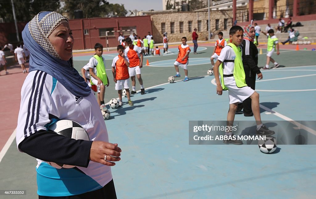 PALESTINIAN-ISRAEL-SPORT-REFUGEES-REAL-MADRID