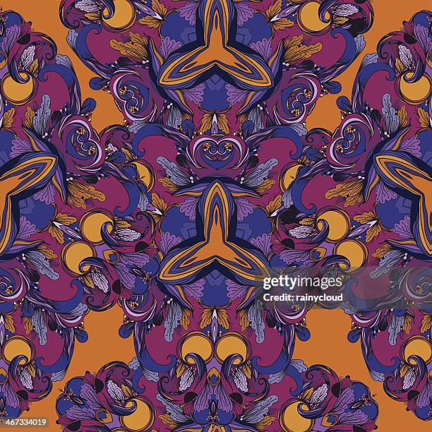midnight june - star pattern stock illustrations