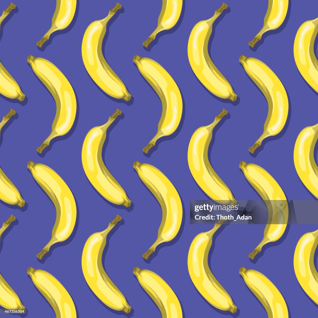 Plátanos (Seamless pattern Arte pop estilo)