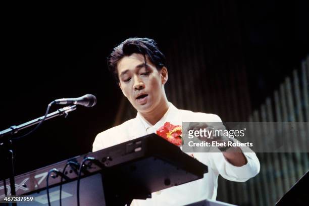 Japanese musician Ryuichi Sakamoto performing at the Beacon Theatre in New York City on June 24, 1988.