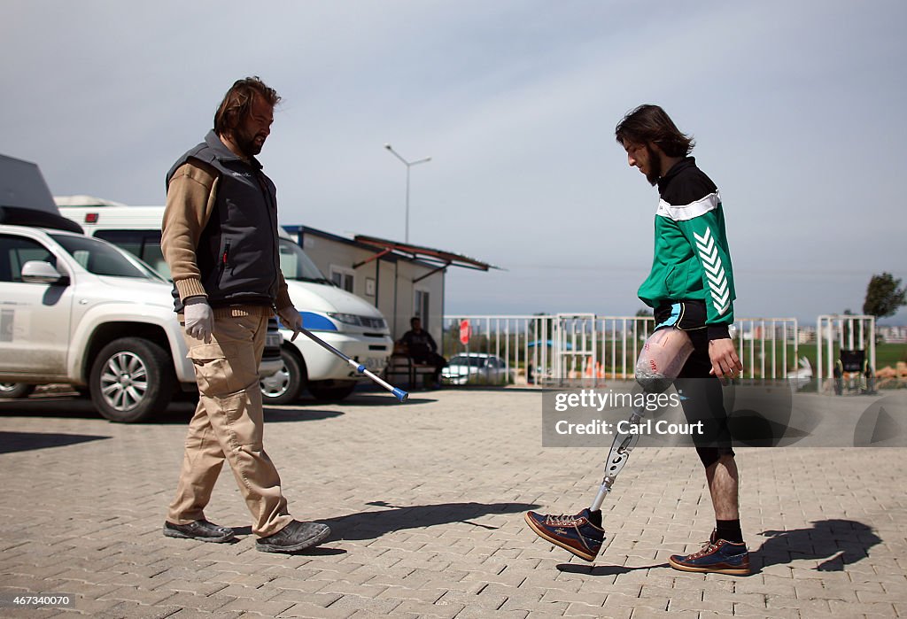 Wounded Syrian Refugees Treated In Turkish Border Hospital