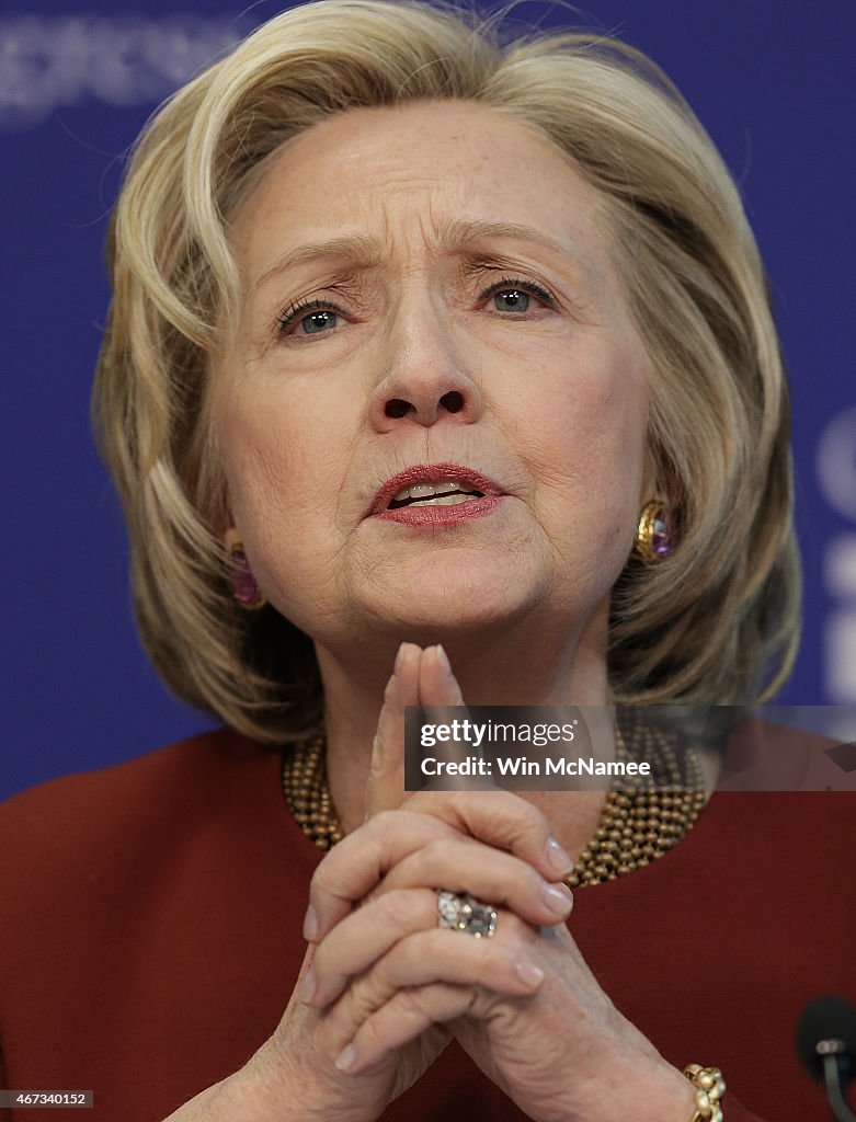 Hillary Clinton Speaks At Political Journalism Awards Ceremony