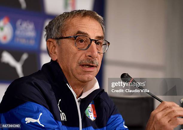 Doctor Enrico Castellacci of Italy during Press Conference at Coverciano on March 23, 2015 in Florence, Italy.