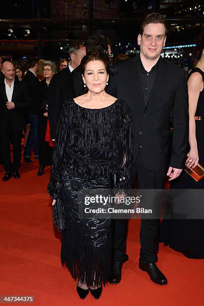Hannelore Elsner and Dominik Elsner attends 'The Grand Budapest Hotel' Premiere and opening ceremony during the 64th Berlinale International Film...