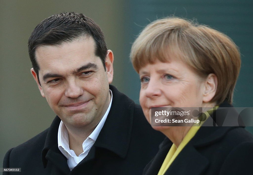 Prime Minister Tsipras Meets With Chancellor Merkel In Berlin